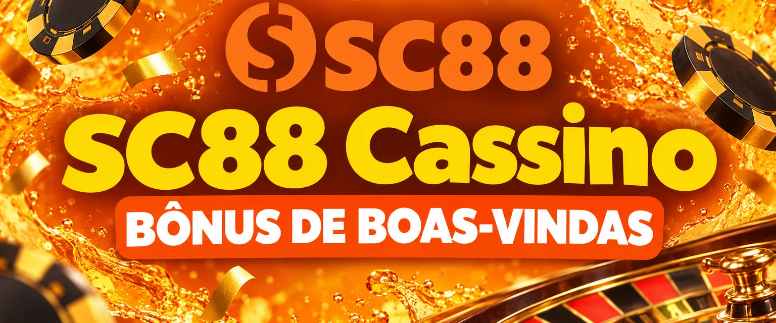 Banner do SC88 Cassino com o bônus de 128% até R$ 1.280 e o selo de saque via Pix
